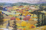 SUSAN HUNT-WULKOWITZ HAND-COLORED ORIGINAL " AUTUMN IN THE VALLEY " SUSAN HUNT-WULKOWITZ HAND-COLORED ORIGINAL " AUTUMN IN THE VALLEY "