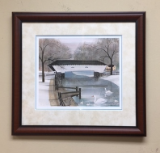 P. BUCKLEY MOSS FRAMED PRINT " DOE RIVER BRIDGE " P. BUCKLEY MOSS FRAMED PRINT " DOE RIVER BRIDGE "