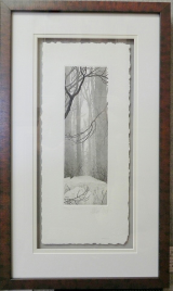 FRANKLIN GALAMBOS FRAMED HAND TINTED ETCHING " MINARET " FRANKLIN GALAMBOS FRAMED HAND TINTED ETCHING " MINARET "