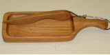TREENWARE BUTTER BOARD WITH KNIFE - CHERRY TREENWARE BUTTER BOARD WITH KNIFE - CHERRY