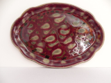 RAY POTTERY RED SERVING PLATTER RAY POTTERY RED SERVING PLATTER