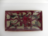 RAY POTTERY RED RECTANGULAR PLATTER (OCTOPUS) RAY POTTERY RED RECTANGULAR PLATTER (OCTOPUS)