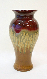 RAY POTTERY RED TALL VASE RAY POTTERY RED TALL VASE
