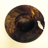BOB SCHRADER " WALNUT SHALLOW BOWL " BOB SCHRADER " WALNUT SHALLOW BOWL "