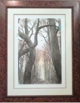 FRANKLIN GALAMBOS FRAMED HAND TINTED ETCHING " WINDWARD CATHEDRAL " FRANKLIN GALAMBOS FRAMED HAND TINTED ETCHING " WINDWARD CATHEDRAL "