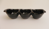 VIETRI CHAIROSCURO THREE PART CONDIMENT SERVER VIETRI CHAIROSCURO THREE PART CONDIMENT SERVER
