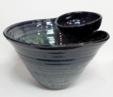 KIMBERLY GREY POTTERY CHIP AND DIP BOWL KIMBERLY GREY POTTERY CHIP AND DIP BOWL