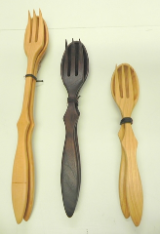 TREENWARE FORK AND SPOON SET TREENWARE FORK AND SPOON SET