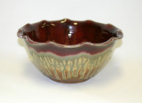RAY POTTERY MEDIUM SCALLOPED SERVING BOWL RAY POTTERY MEDIUM SCALLOPED SERVING BOWL
