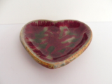 RAY POTTERY RED HEART COASTER RAY POTTERY RED HEART COASTER