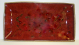 RAY POTTERY RED RECTANGULAR PLATTER (AMOEBA) RAY POTTERY RED RECTANGULAR PLATTER (AMOEBA)