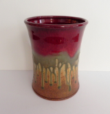 RAY POTTERY RED UTENSIL HOLDER / WINE COOLER RAY POTTERY RED UTENSIL HOLDER / WINE COOLER